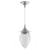 Taklampa - Dahlberg sladdpendel 80 nickel, mattglas droppe