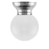 Taklampa - Frödingplafond 100 nickel, vit klotskärm