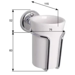 Tandborstmugg - Haga vägg - Mässing/Porslin