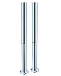 Teleskop rörskydd max 790 mm till vattenrör - Krom