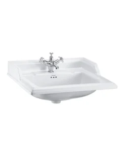 Tvättställ - Burlington Classic rektangulärt 65 cm, ett blandarhål