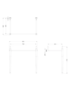 Tvättställ - Guild 85 cm, kromställning