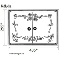 Vedlucka - Gjutjärn, för inmurning