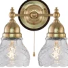 Vägglampa - Bergman mässing, klarglas
