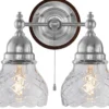 Vägglampa - Bergman nickel, klarglas