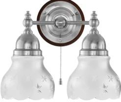Vägglampa - Bergman nickel, slipat mattglas