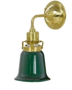 Vägglampa - Lillienstedt mässing, grön klocka