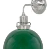 Vägglampa - Lillienstedt nickel, grön halvsfär