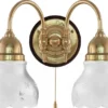 Vägglampa - Stackelberg mässing, slipat mattglas