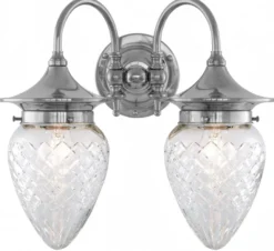 Vägglampa - Tigerstedt nickel, klarglas