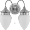 Vägglampa - Tigerstedt nickel, opalvit