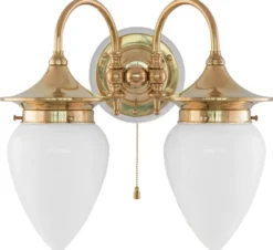 Vägglampa - Tigerstedt, opalvit