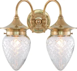 Vägglampa - Tigerstedt, slipat klarglas