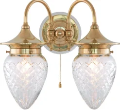 Vägglampa - Tigerstedt, slipat klarglas
