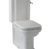 WC - Art Deco golvstående toalett med spolvred & sits - Brons