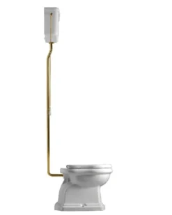 WC - Camden högspolande toalett brons, väggcistern & sits