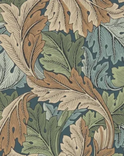 William Morris & Co. Tapet - Acanthus Slate Blue/Thyme