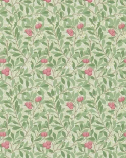 William Morris & Co. Tapet - Arbutus Olive/Pink