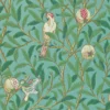 William Morris & Co. Tapet - Bird & Pomegranate Turquoise/Coral