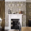 William Morris & Co. Tapet - Honeysuckle & Tulip Charcoal/Gold