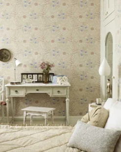 William Morris & Co. Tapet - Larkspur Manilla/Old Rose