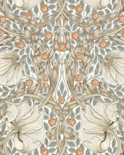 William Morris & Co. Tapet - Pimpernel Linen/Coral