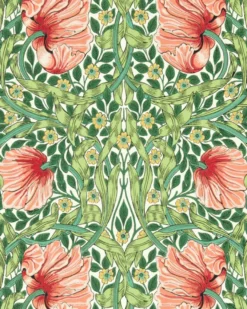 William Morris & Co. Tapet - Pimpernel Shamrock/Watermelon