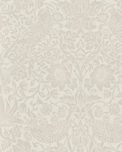 William Morris & Co. Tapet - Pure Strawberry Thief Ecru/Cream