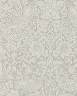 William Morris & Co. Tapet - Pure Strawberry Thief Silver/Stone