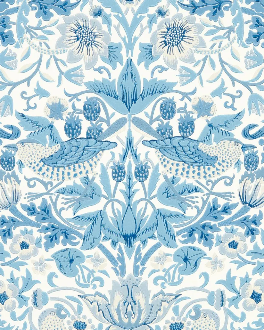William Morris & Co. Tapet - Simply Strawberry Thief woad
