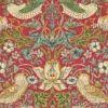 William Morris & Co. Tapet - Strawberry Thief crimson/slate