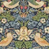William Morris & Co. Tapet - Strawberry Thief chocolate/slate